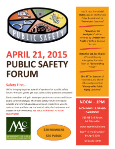 McMinnville Public Safety Forum