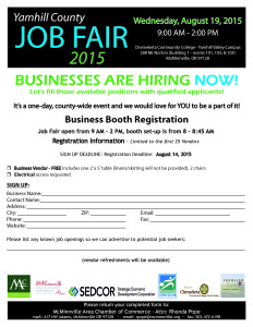 Job Fair Business Registration form w cvcc